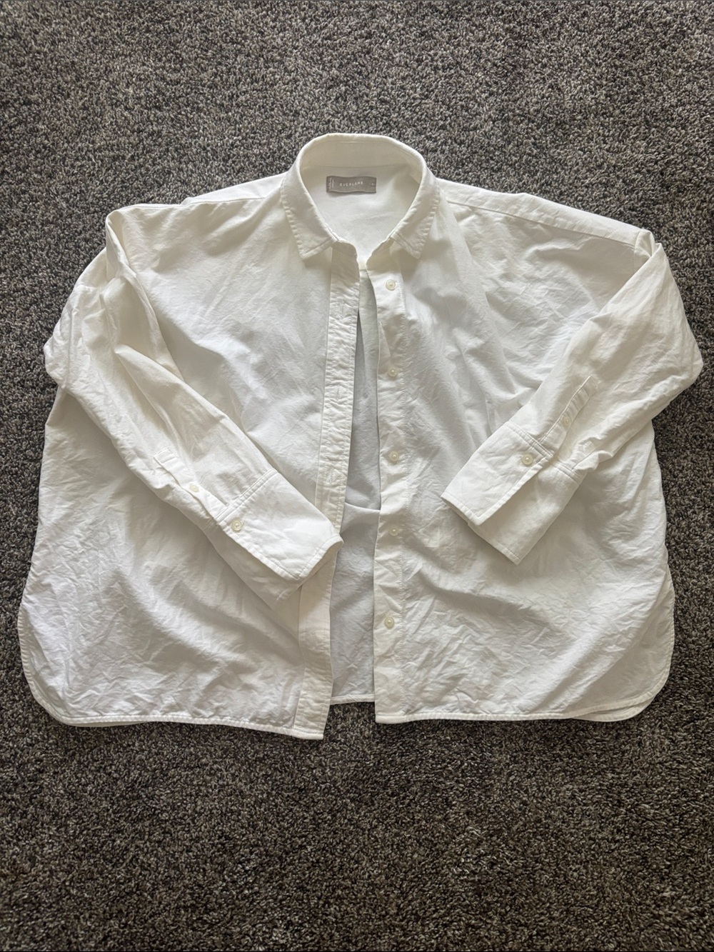 Everlane White Boxy Button-Down Shirt